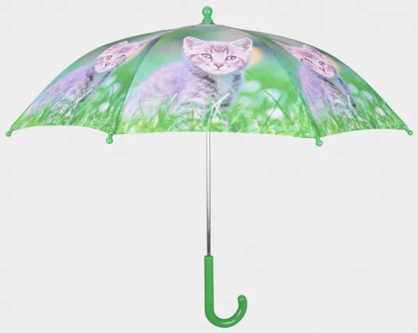 Hovedbilde Paraply barn Katt Grå A (58 cm) *UTSOLGT*